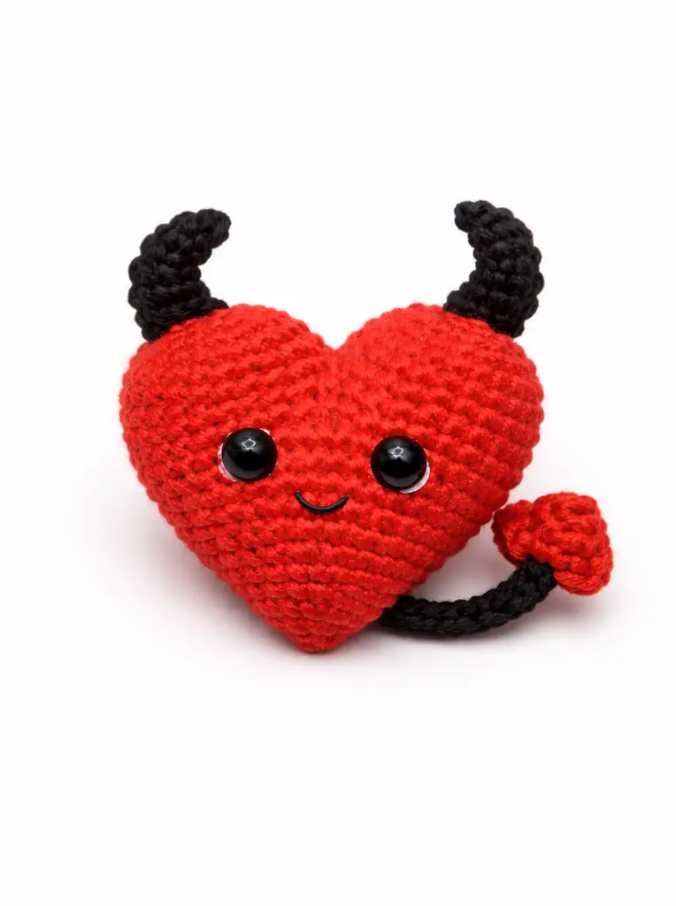 angel devil heart plush pattern crochet project crochet project detail 3