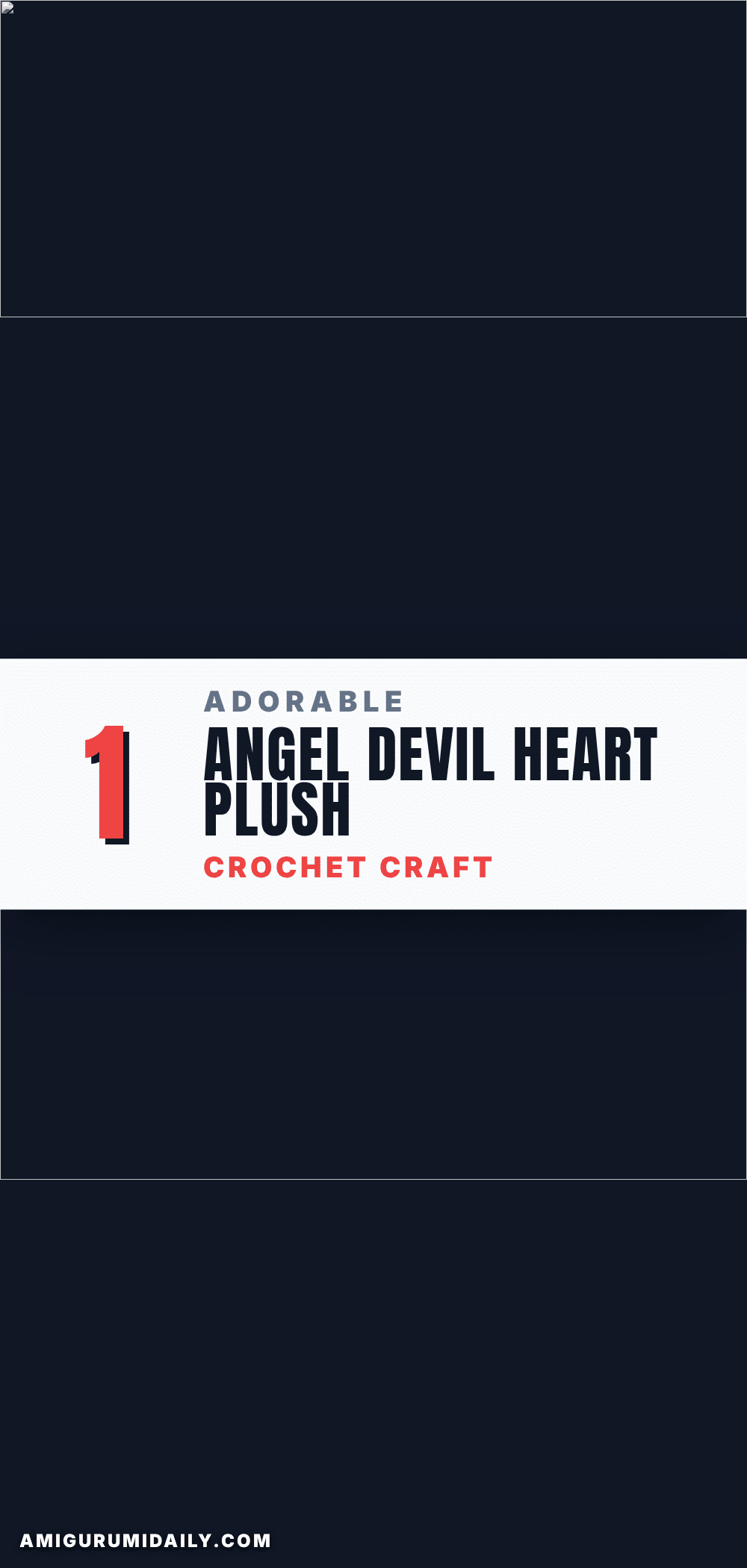 angel devil heart plush pattern crochet pattern