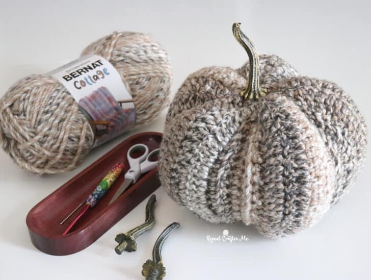 Bernat Cottage Pumpkin crochet project crochet project detail 1