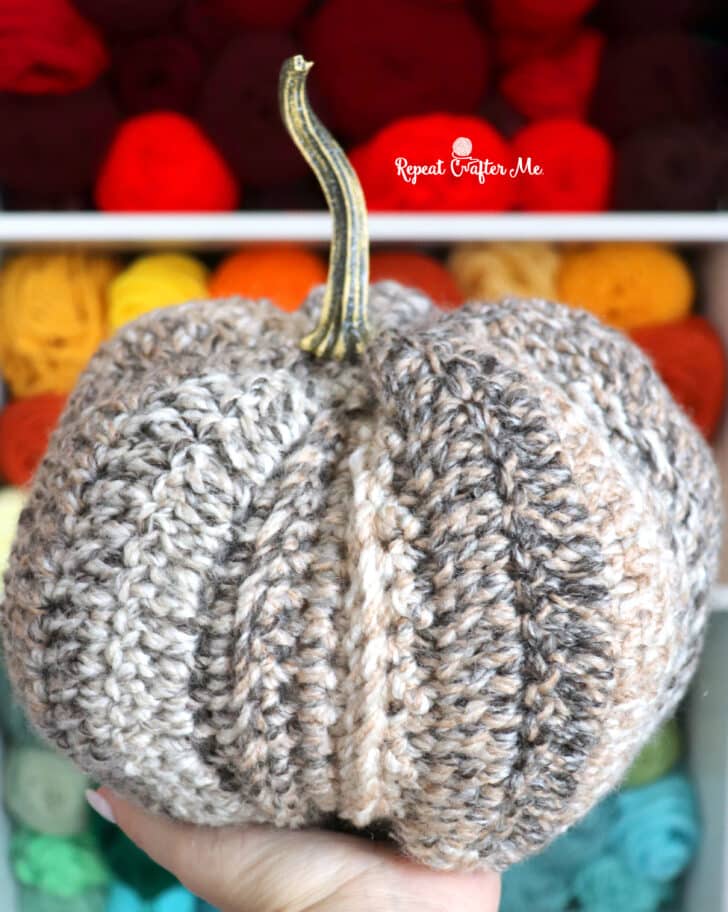 Bernat Cottage Pumpkin crochet project crochet project detail 6