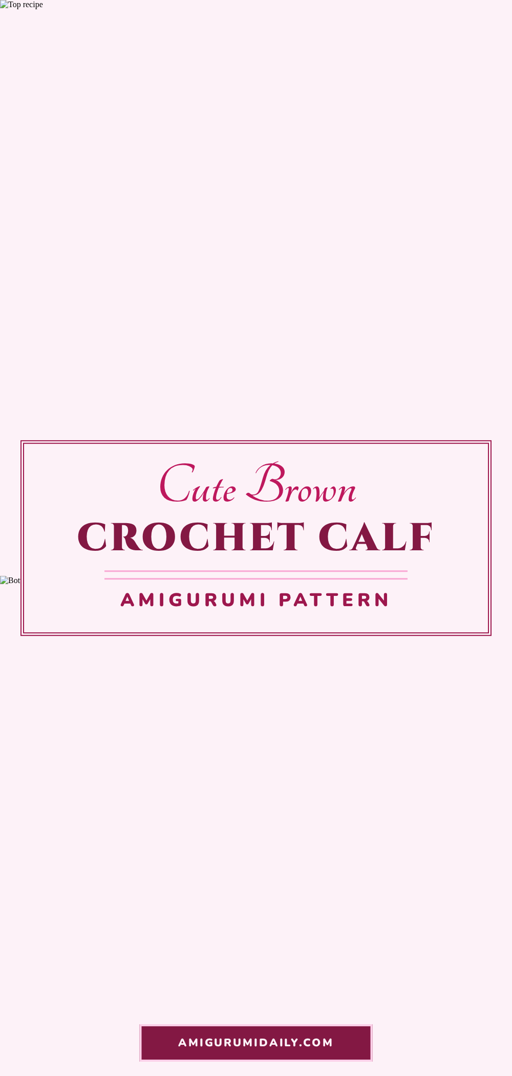 brown calf amigurumi pattern crochet pattern