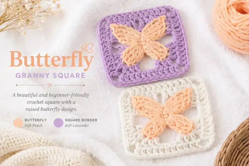 butterfly granny square - featured image