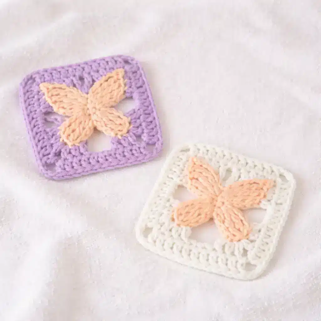 butterfly granny square crochet project crochet project detail 1