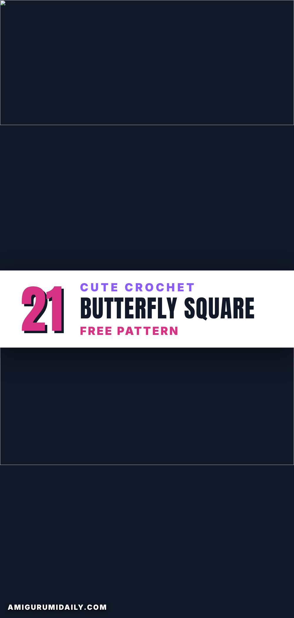 butterfly granny square crochet pattern