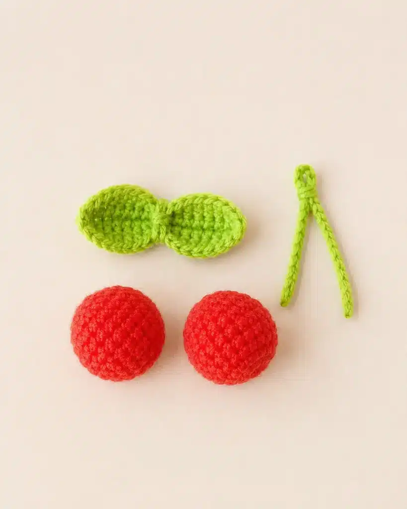 Cherry Keychain Crochet Pattern crochet project crochet project detail 3