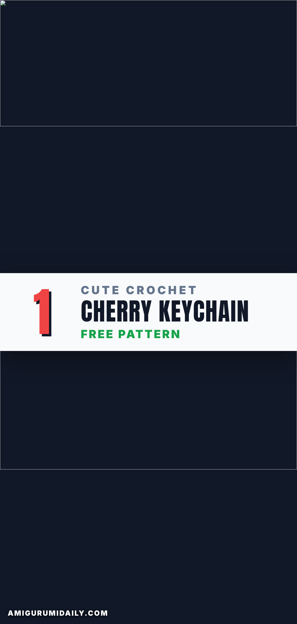 Cherry Keychain Crochet Pattern crochet pattern