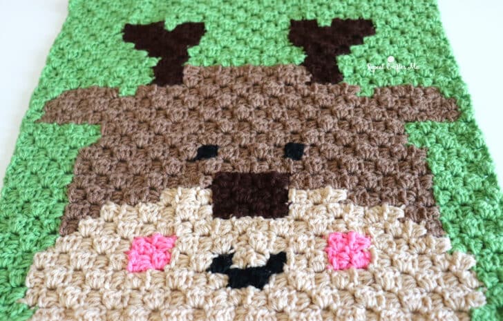 christmas reindeer c2c crochet square crochet project crochet project detail 3