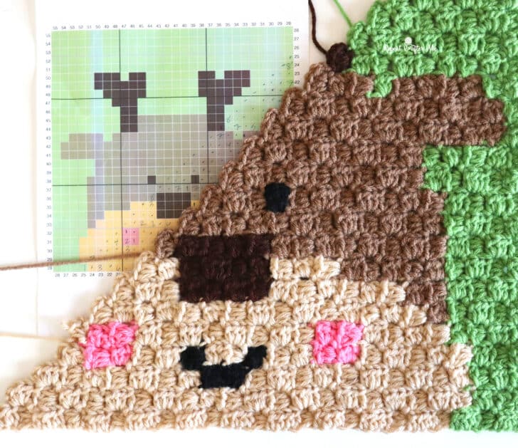 christmas reindeer c2c crochet square crochet project crochet project detail 4