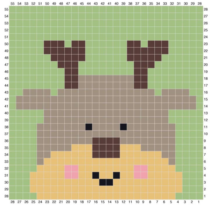 christmas reindeer c2c crochet square crochet project crochet project detail 5