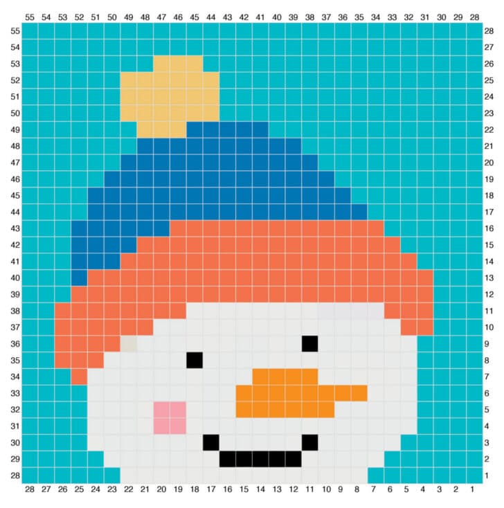 Christmas Snowman C2C Crochet Square crochet project crochet project detail 7