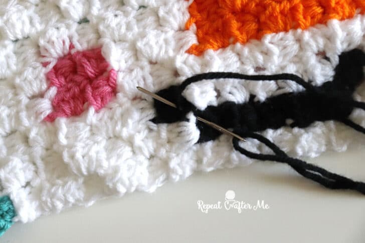 Christmas Snowman C2C Crochet Square crochet project crochet project detail 8