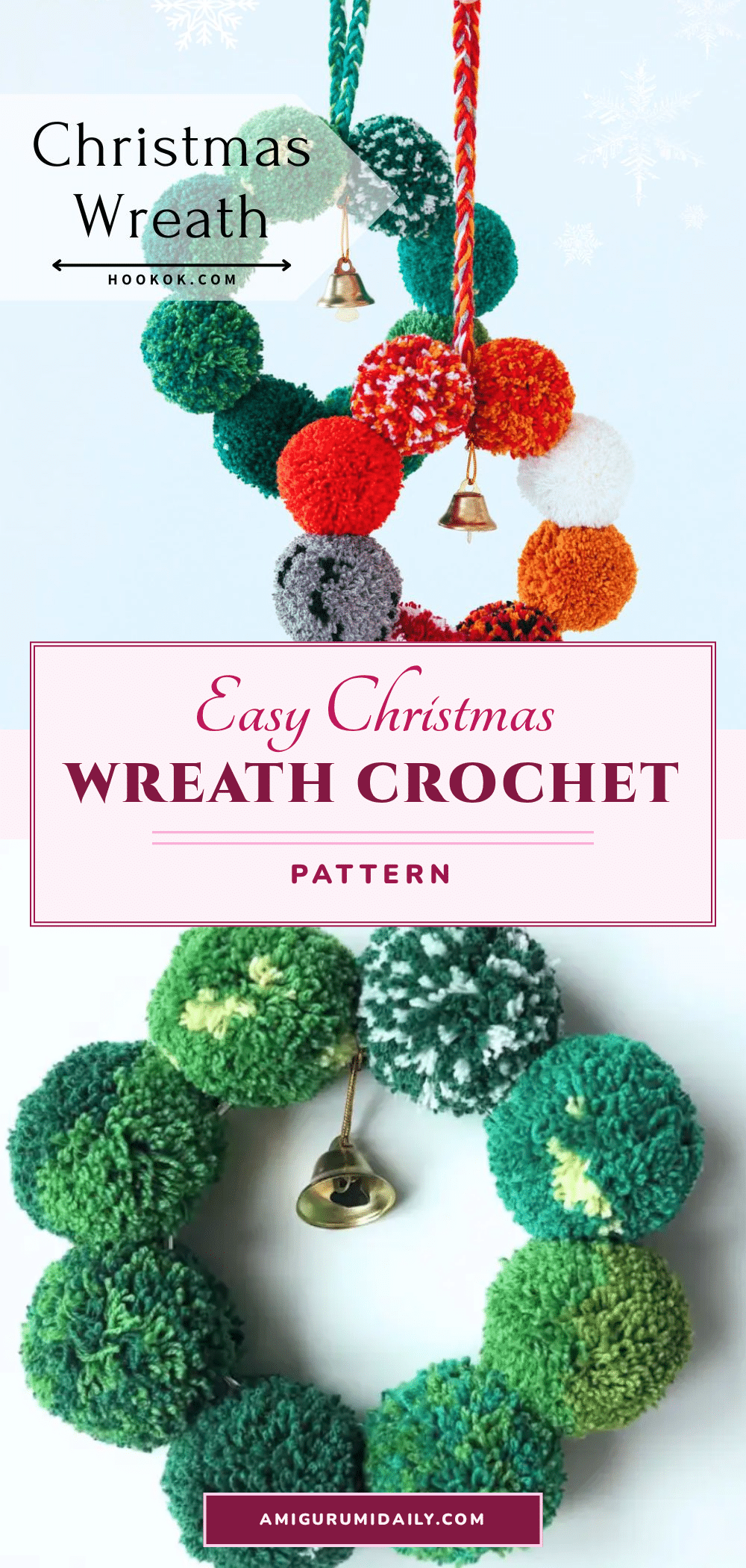 chunky christmas wreath crochet pattern
