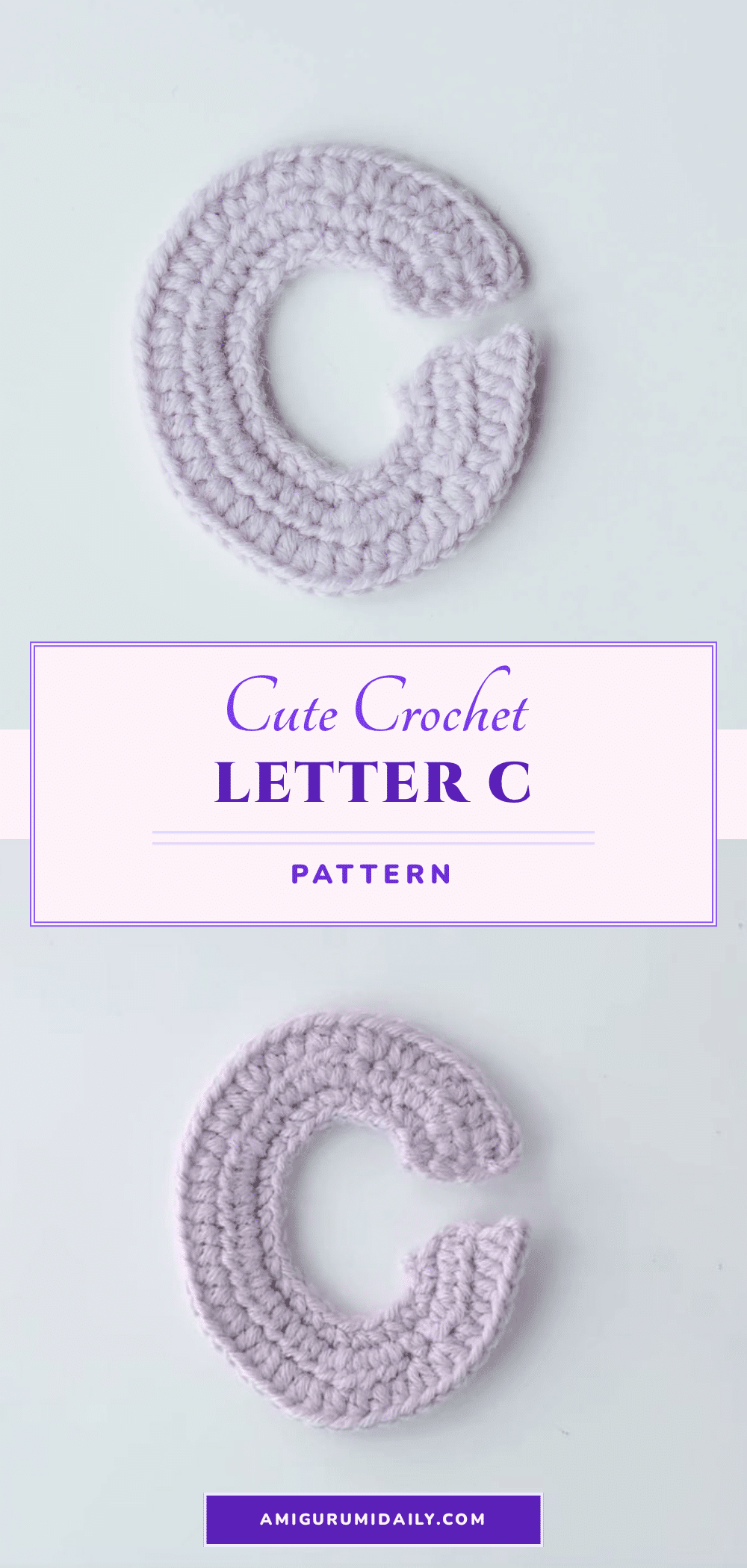 chunky crochet letter C crochet pattern