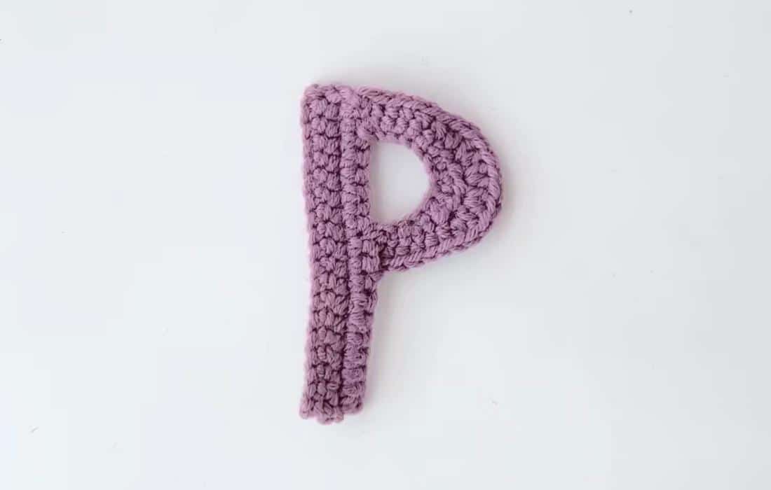Chunky Crochet Letter P crochet project crochet project detail 1