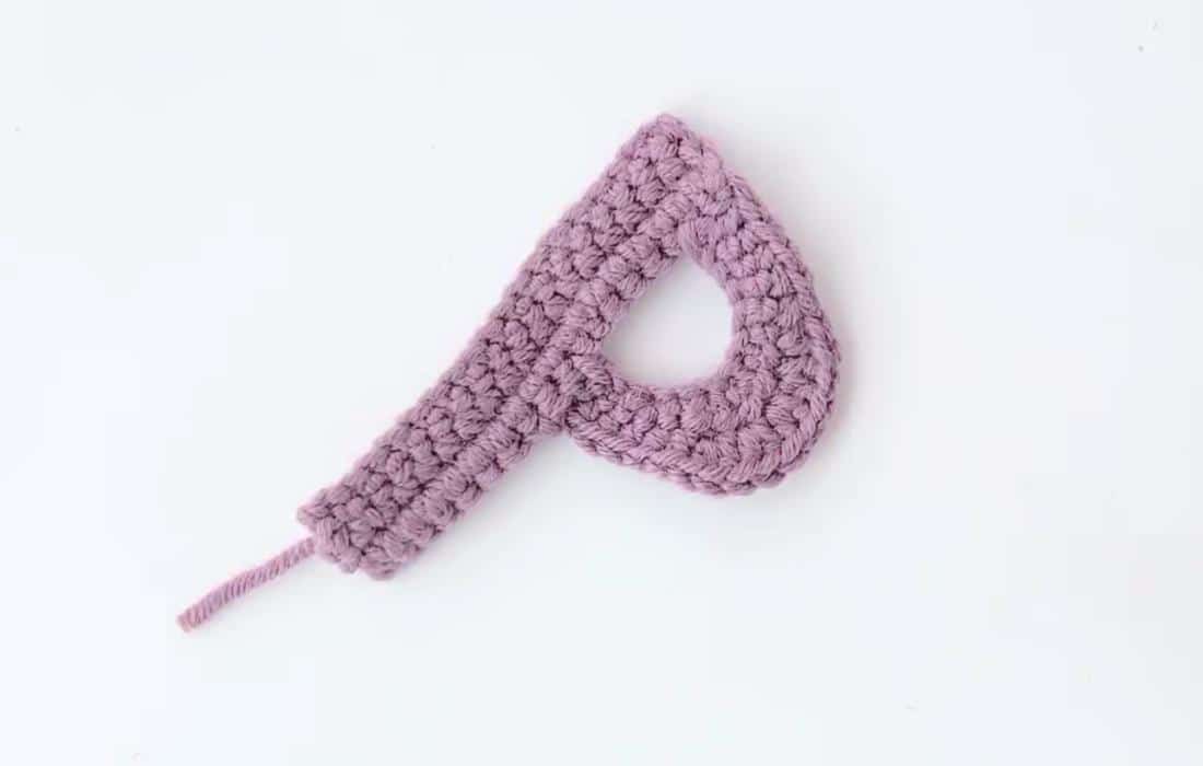 Chunky Crochet Letter P crochet project crochet project detail 2