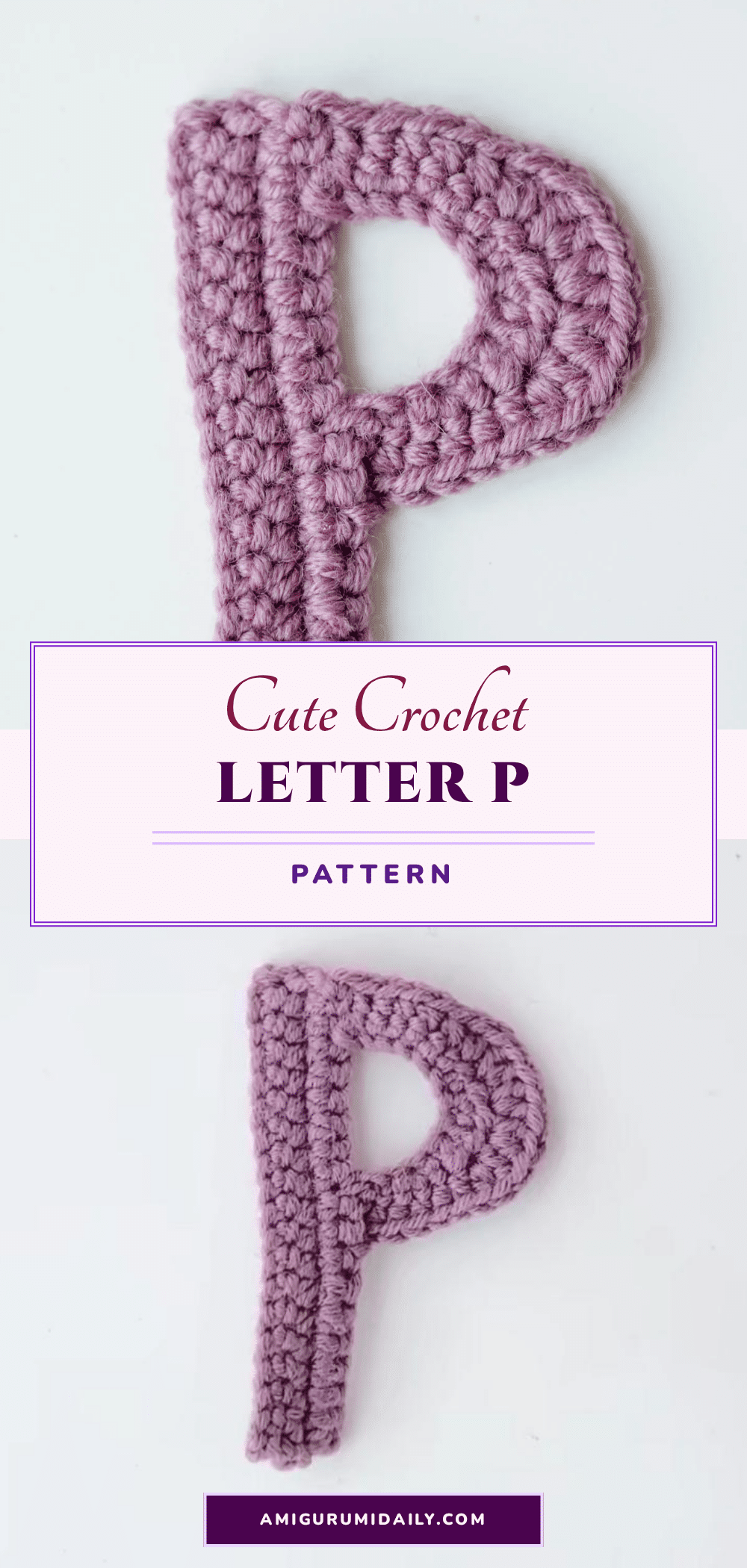 Chunky Crochet Letter P crochet pattern