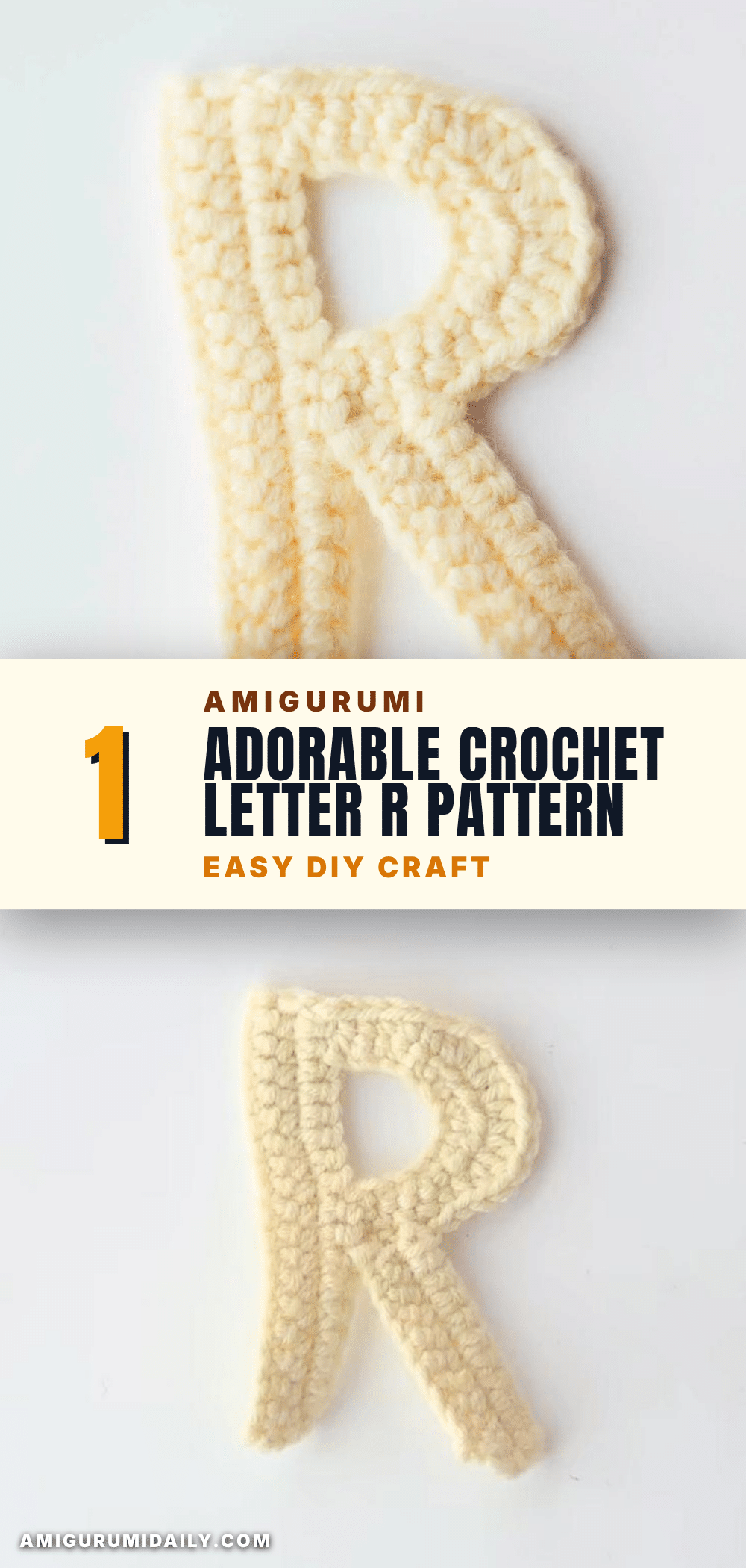 chunky crochet letter r crochet pattern
