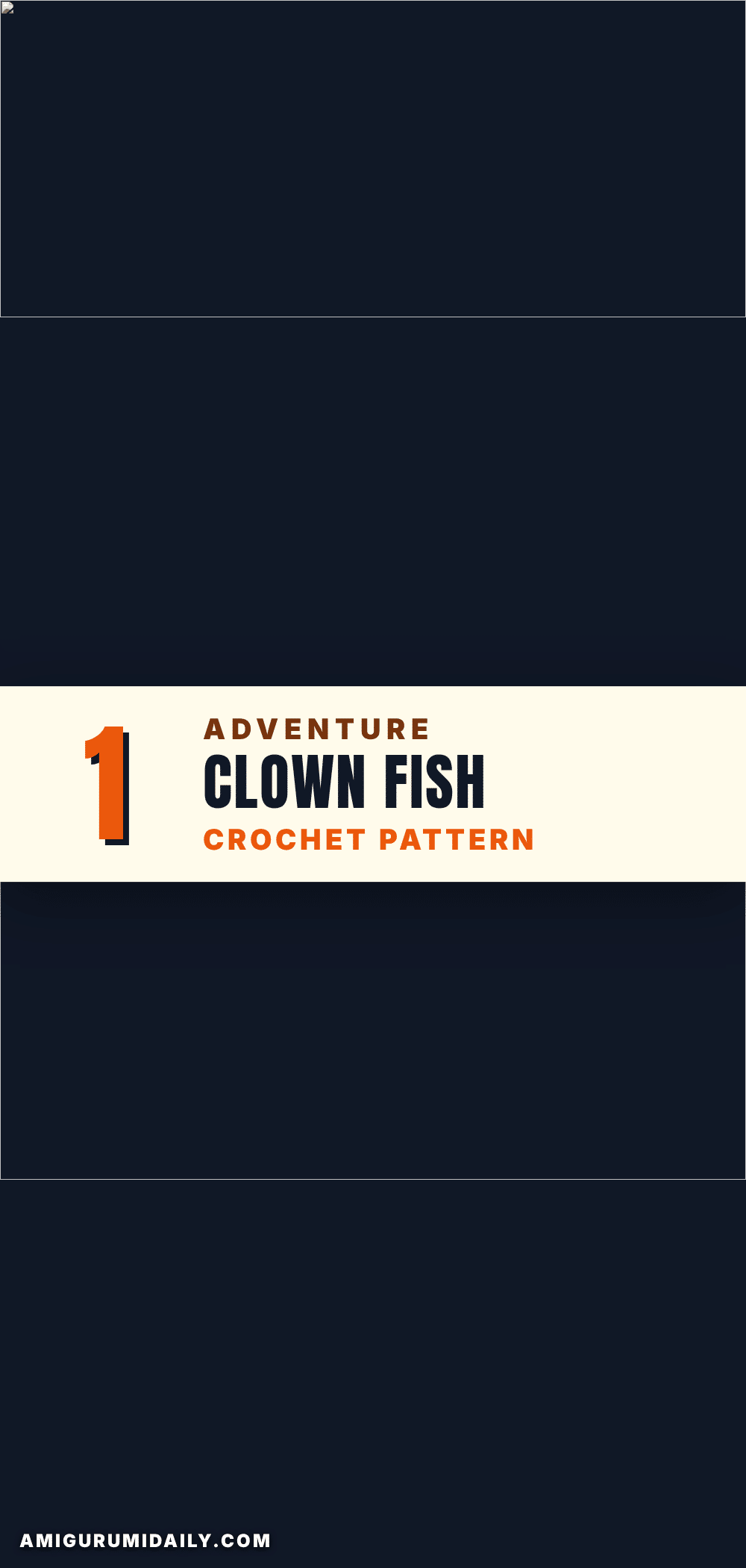 clownfish amigurumi pattern crochet pattern