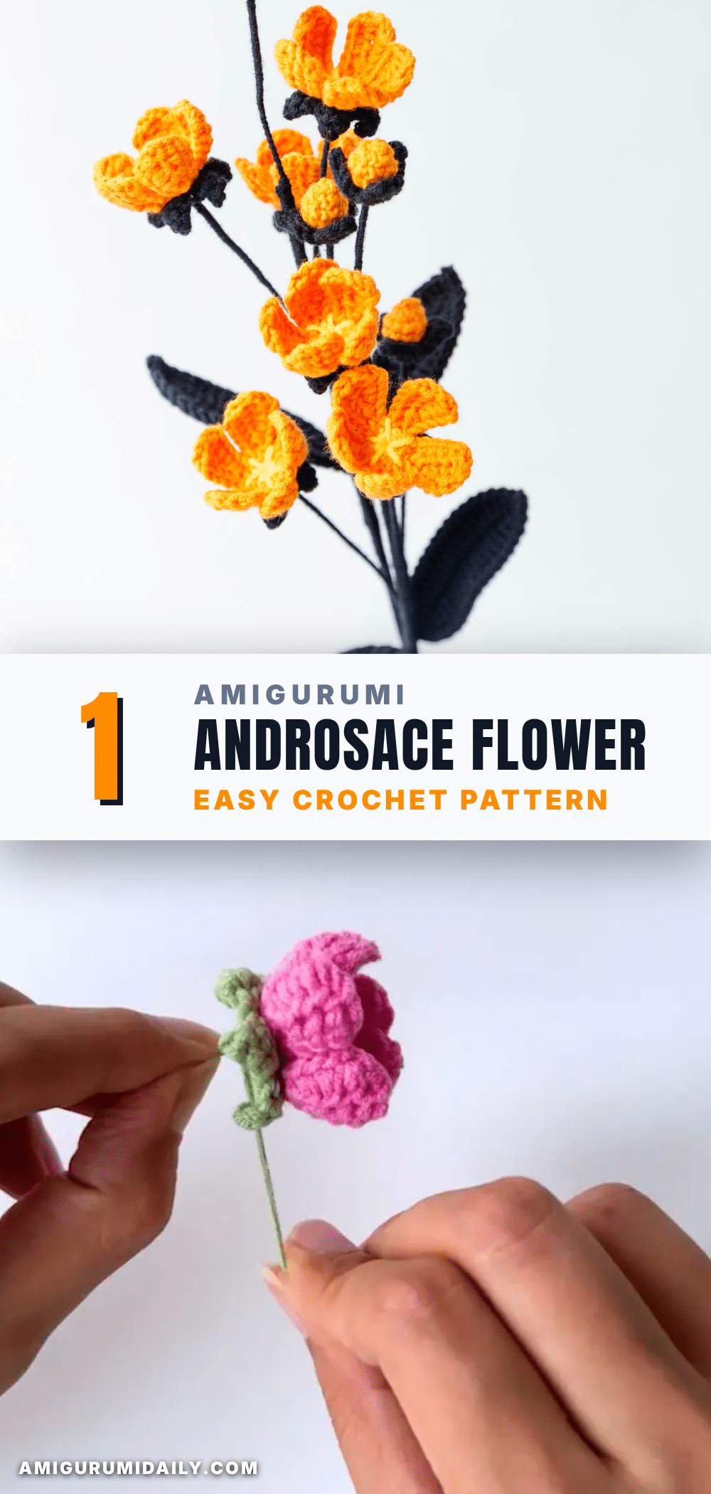 crochet androsace flower pattern crochet pattern
