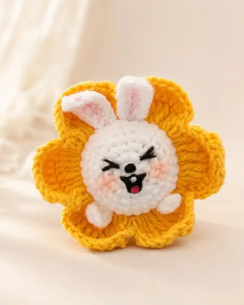 crochet bunny in flower crochet project crochet project detail 1