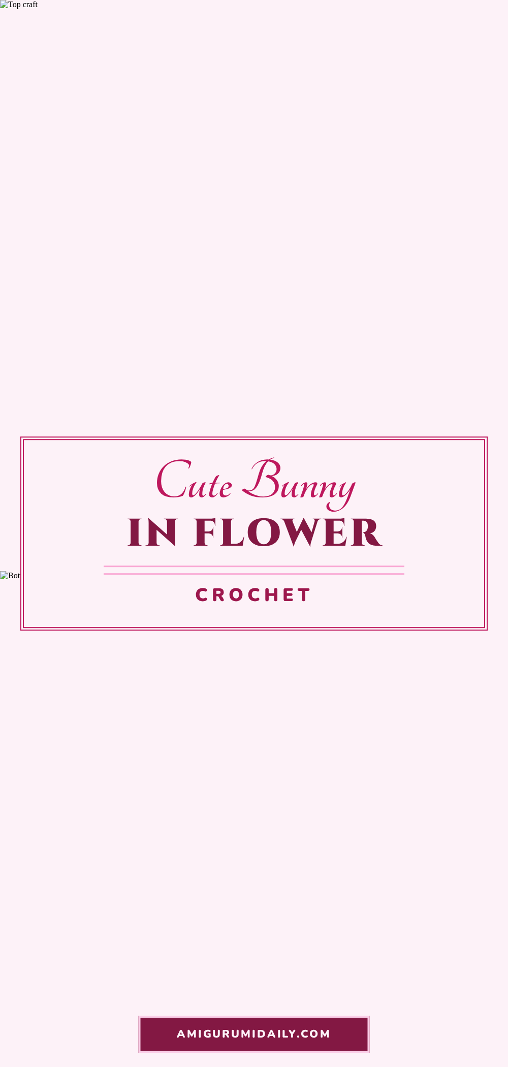 crochet bunny in flower crochet pattern
