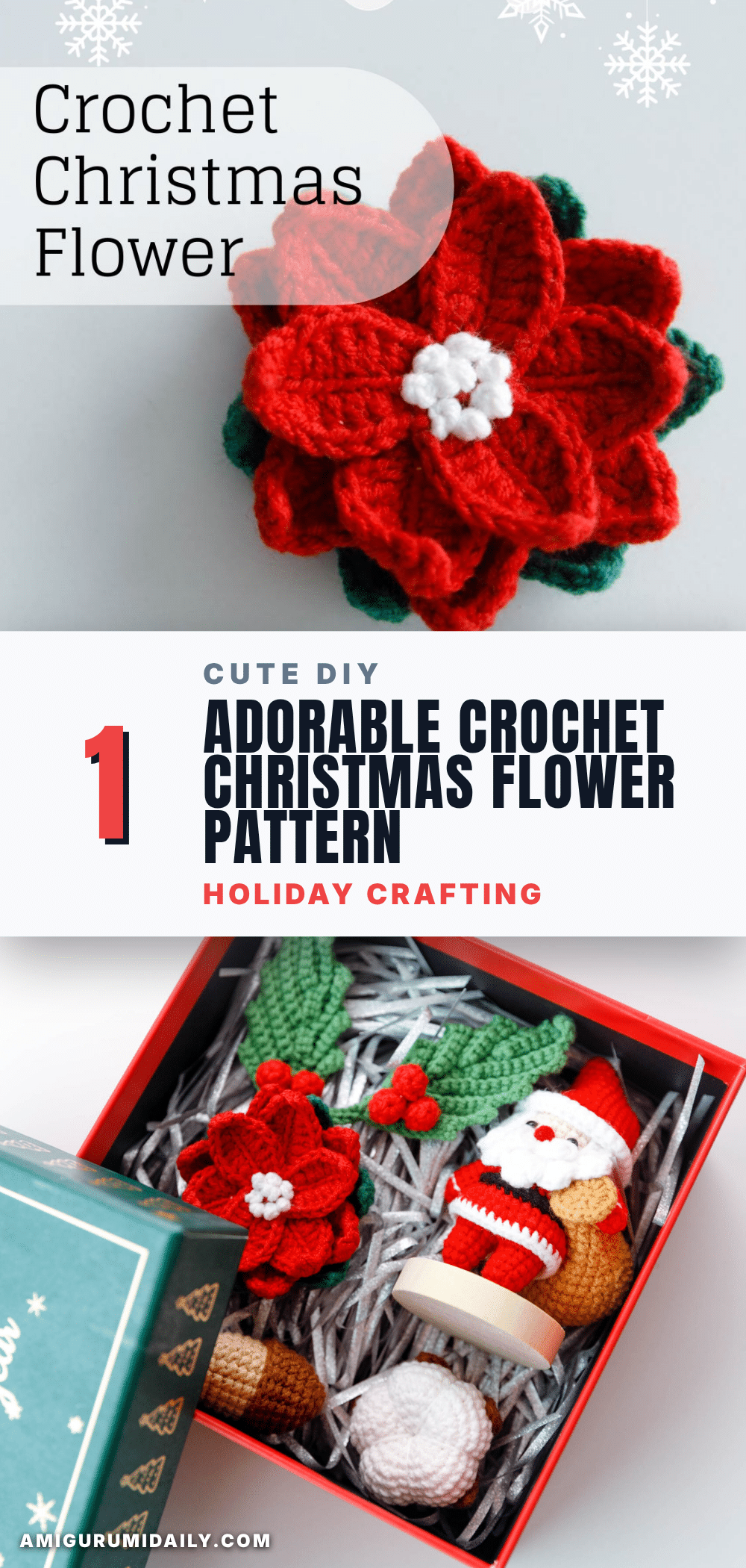 crochet christmas flower pattern crochet pattern