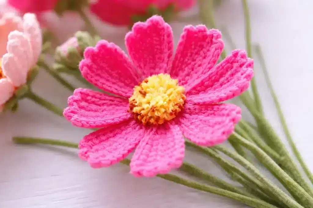 crochet cosmos flower bouquet crochet project crochet project detail 1