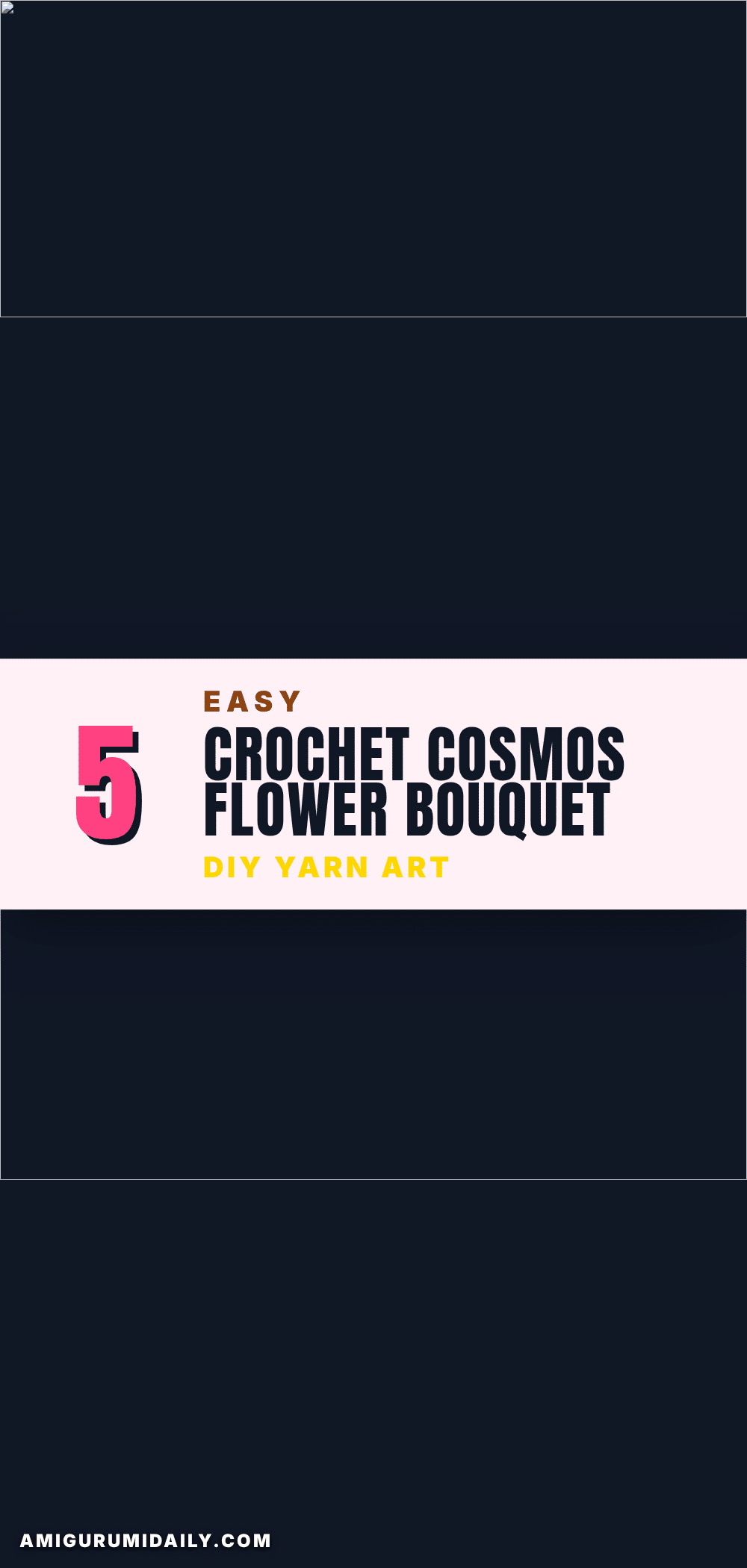 crochet cosmos flower bouquet crochet pattern