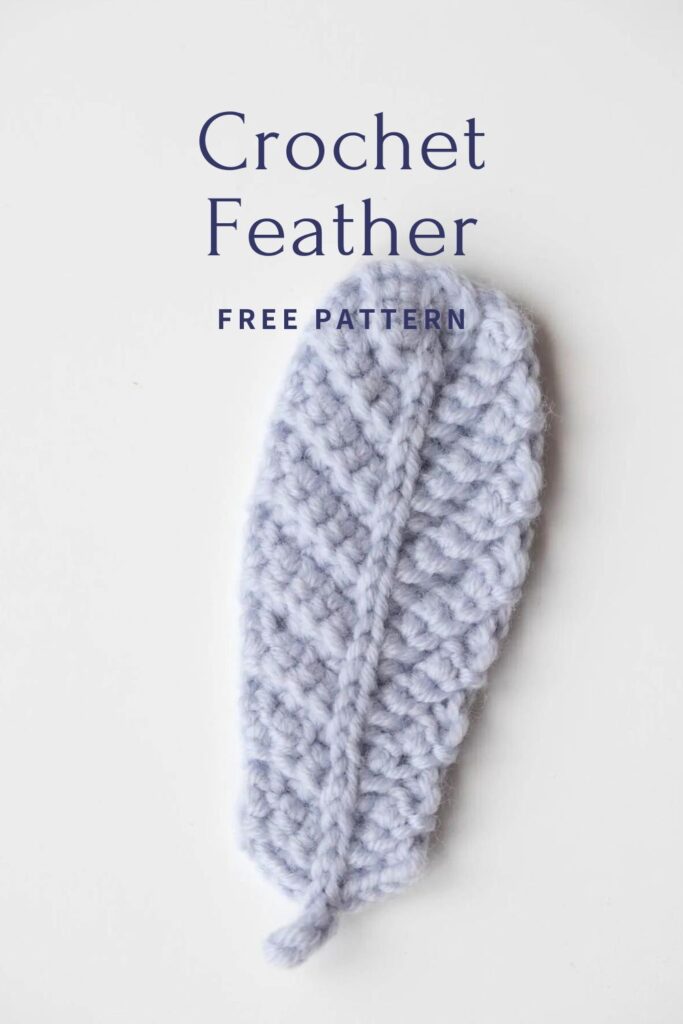 crochet feather pattern - featured image