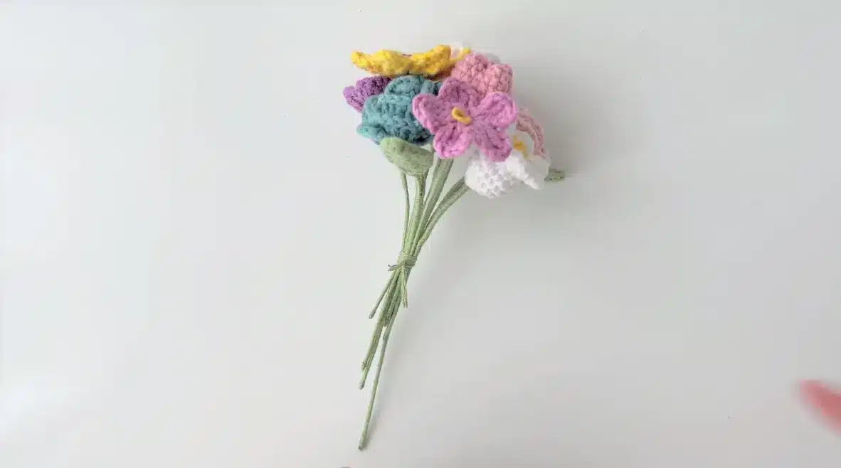 crochet flower basket car hanging crochet project crochet project detail 4