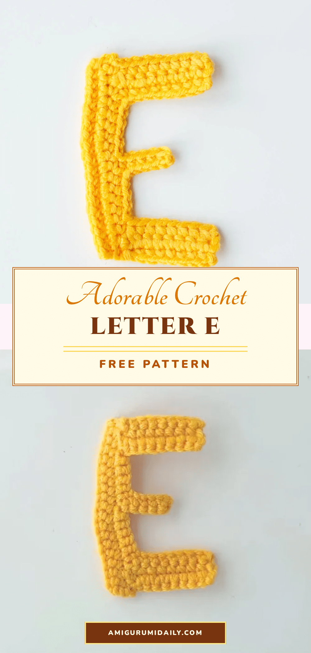 crochet letter E crochet pattern