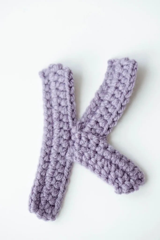 crochet letter k pattern - featured image