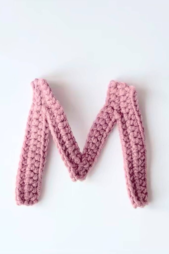 crochet letter m pattern - featured image
