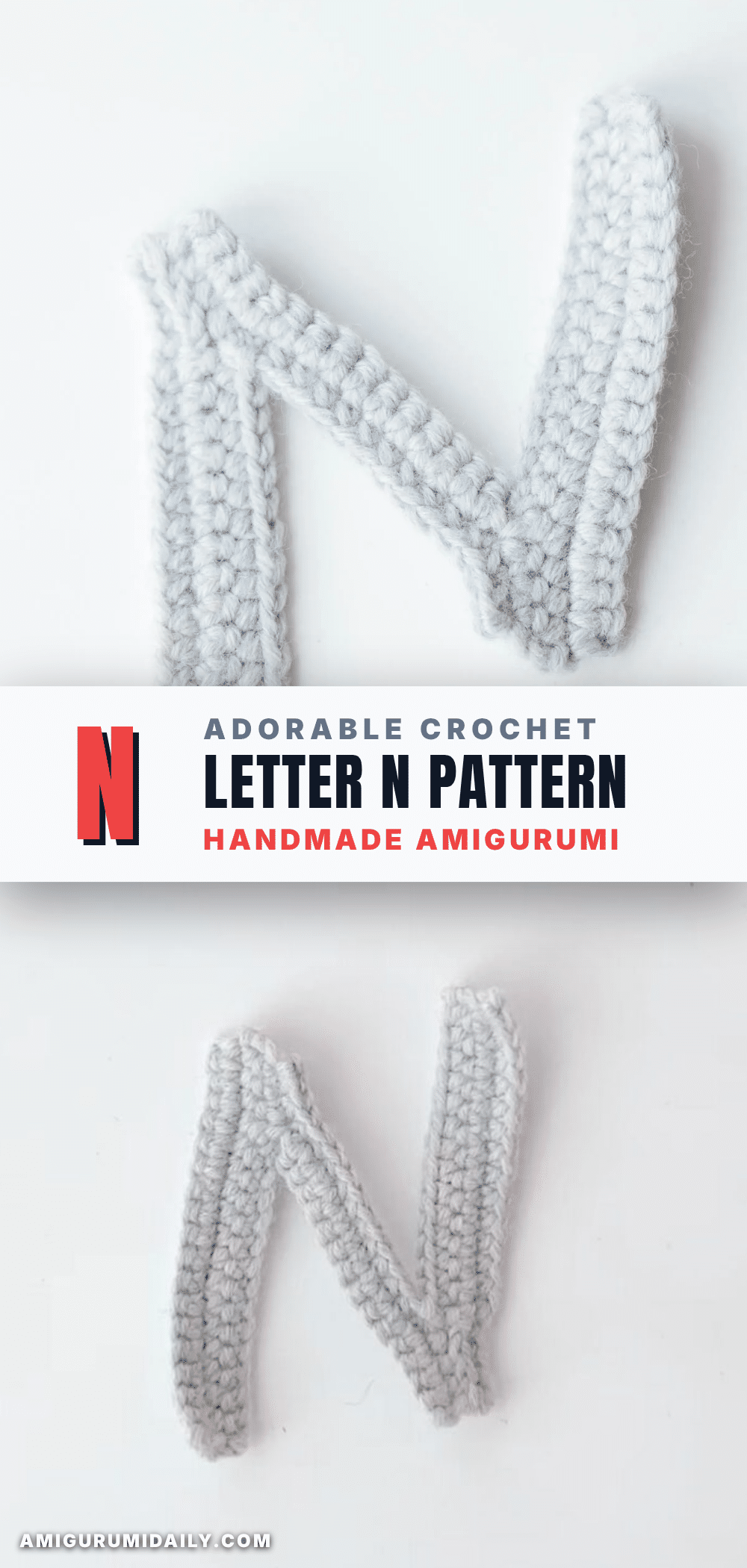 crochet letter n crochet pattern