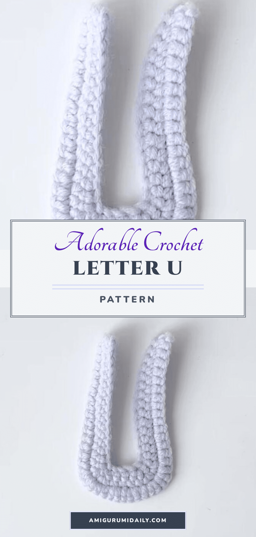 crochet letter u crochet pattern