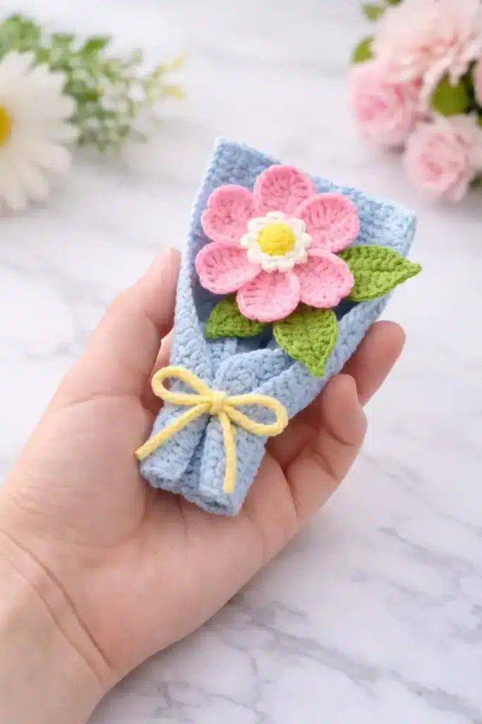 crochet mini flower bouquet crochet project crochet project detail 1