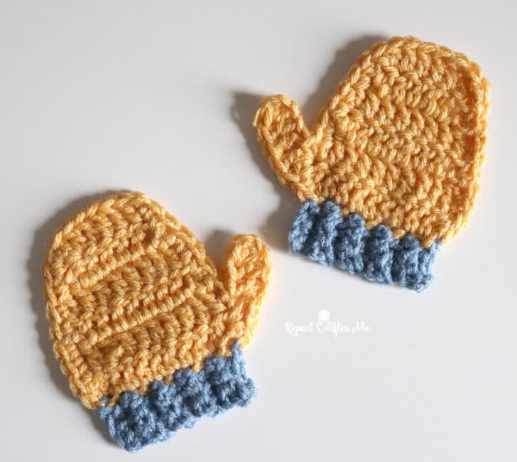 crochet mittens applique crochet project crochet project detail 1
