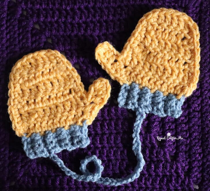 crochet mittens applique crochet project crochet project detail 3