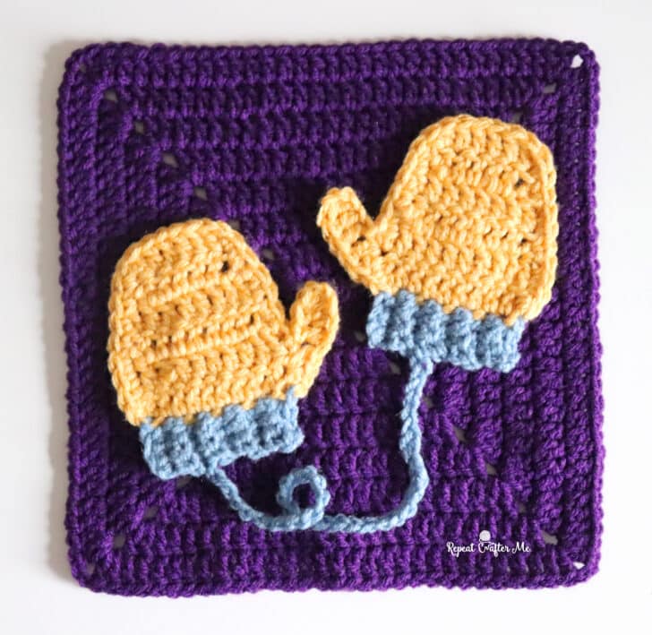 crochet mittens applique crochet project crochet project detail 4
