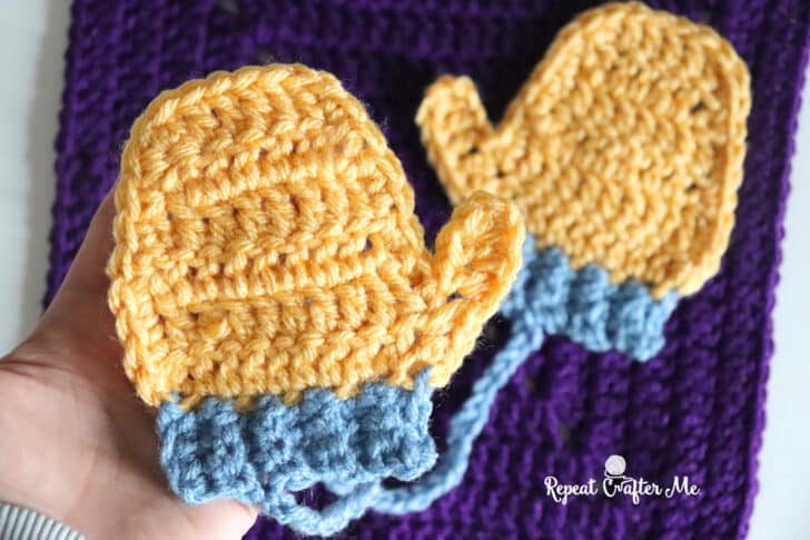 crochet mittens applique crochet project crochet project detail 5