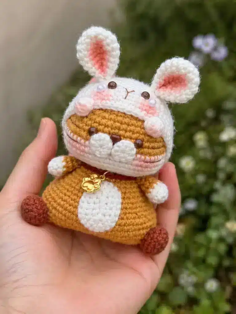 crochet tiger in bunny hood crochet project crochet project detail 1