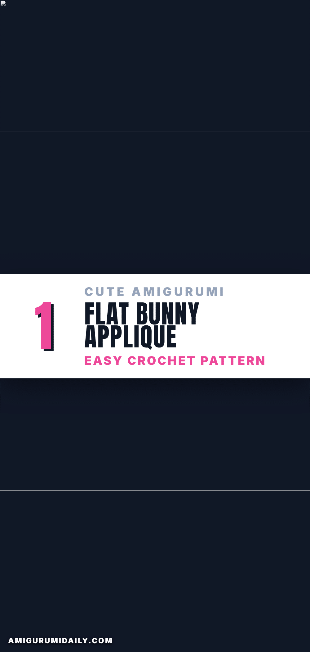 flat bunny applique crochet pattern