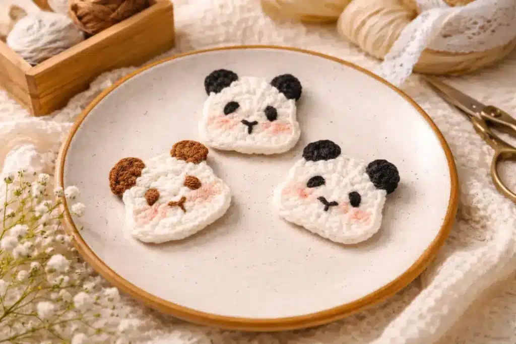 flat panda applique - featured image