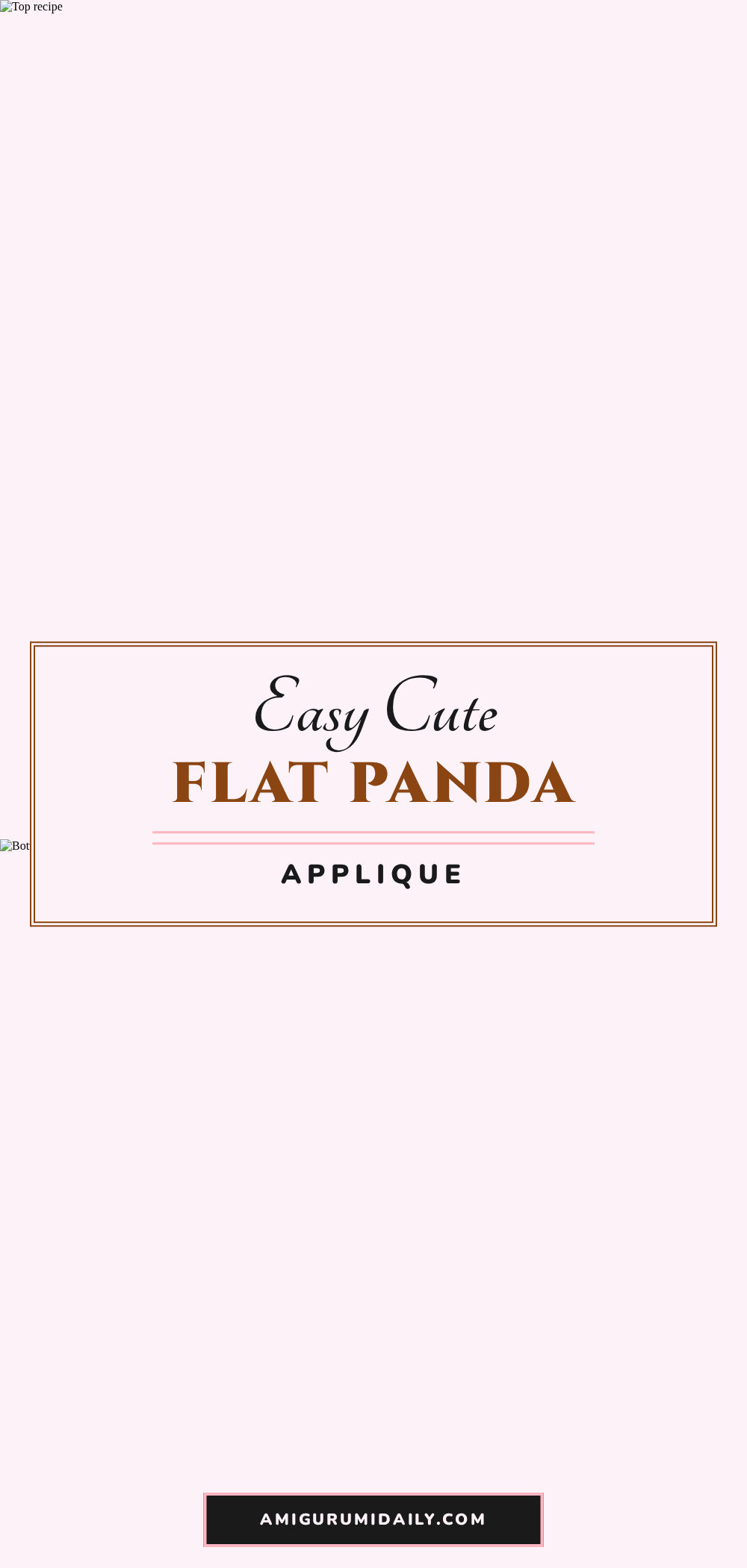 flat panda applique crochet pattern