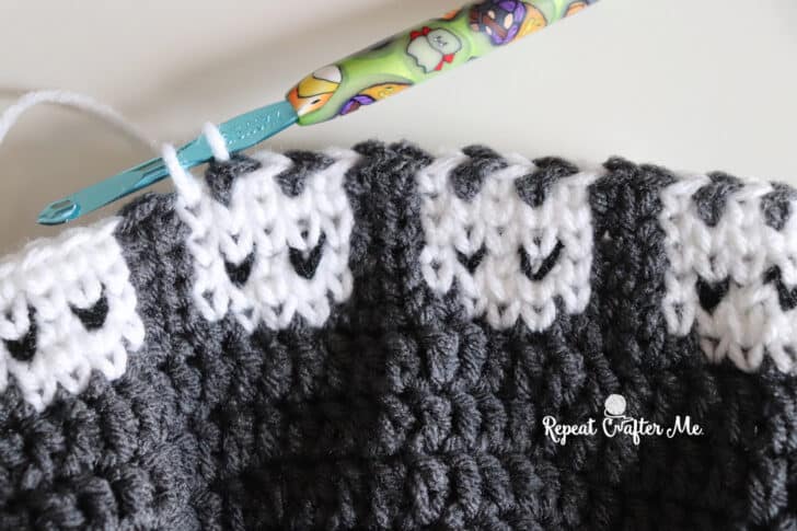 ghosts in a row crochet hat crochet project crochet project detail 10