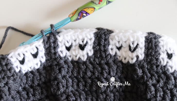 ghosts in a row crochet hat crochet project crochet project detail 13