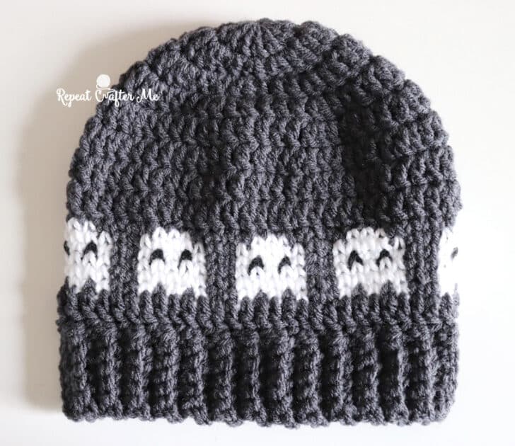 ghosts in a row crochet hat crochet project crochet project detail 4