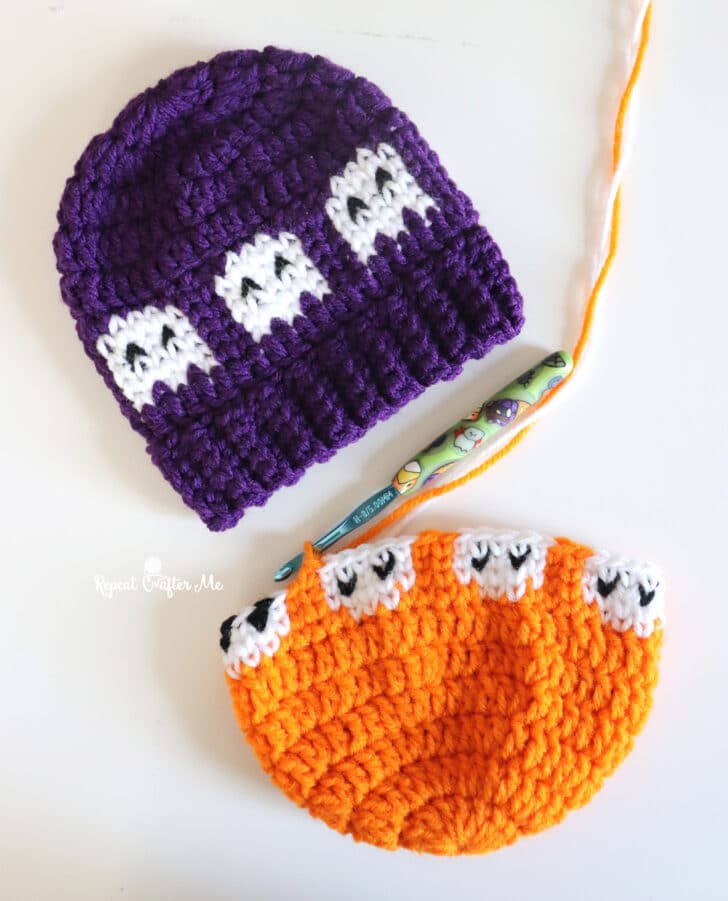 ghosts in a row crochet hat crochet project crochet project detail 5
