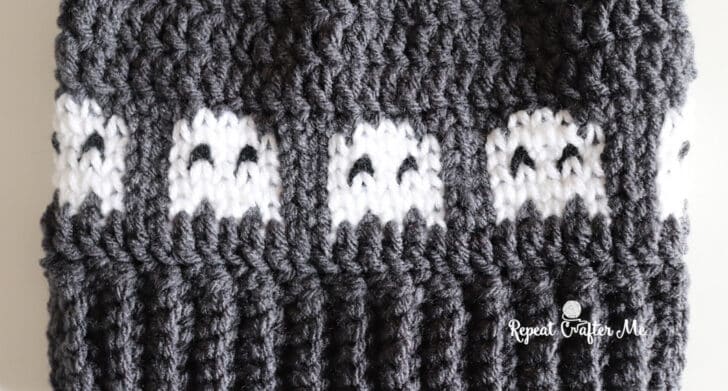 ghosts in a row crochet hat crochet project crochet project detail 7