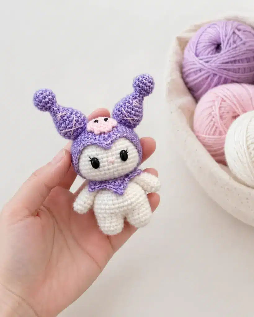 Kuromi Amigurumi Pattern crochet project crochet project detail 1